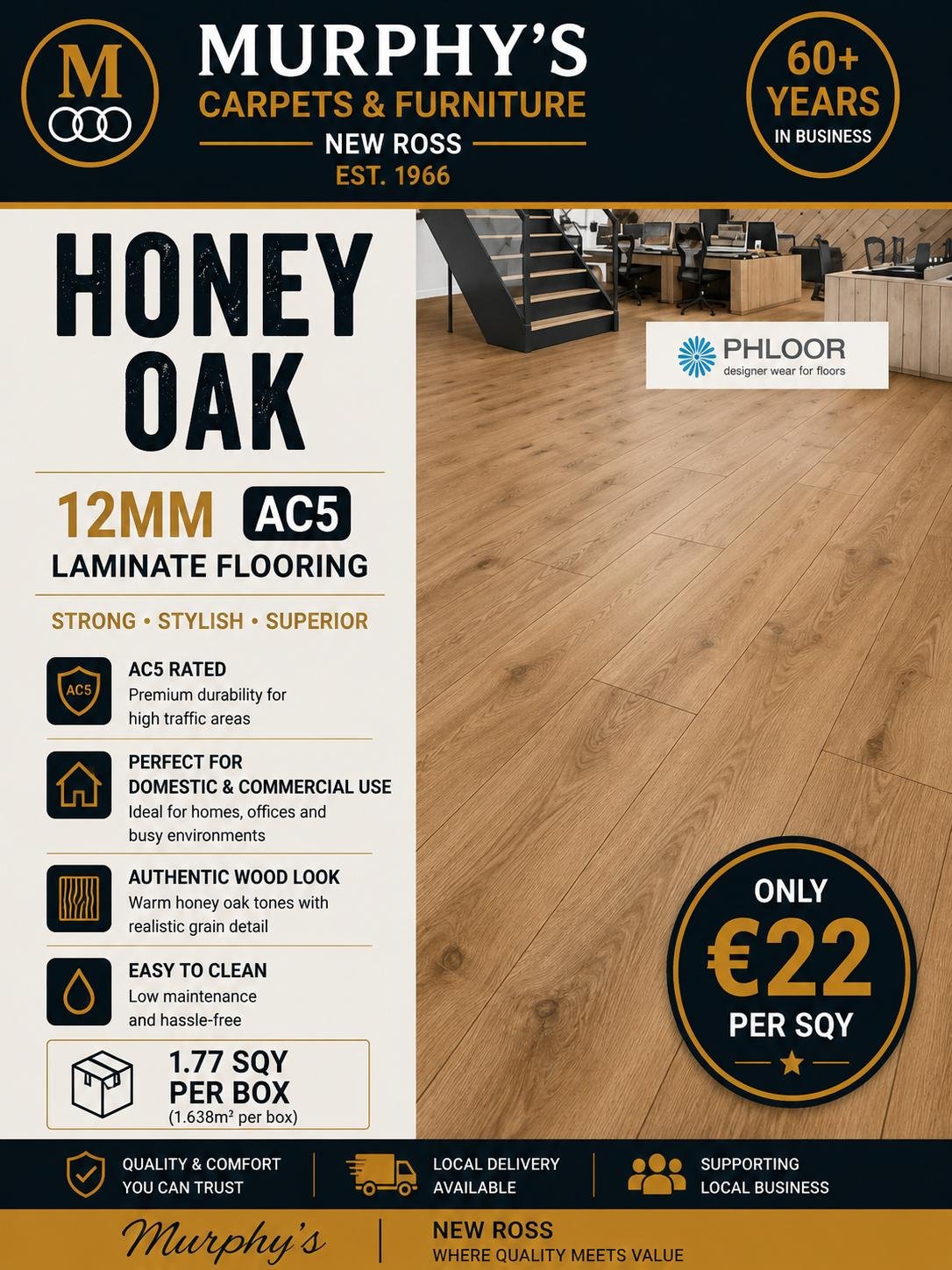 Honey Oak 12mm