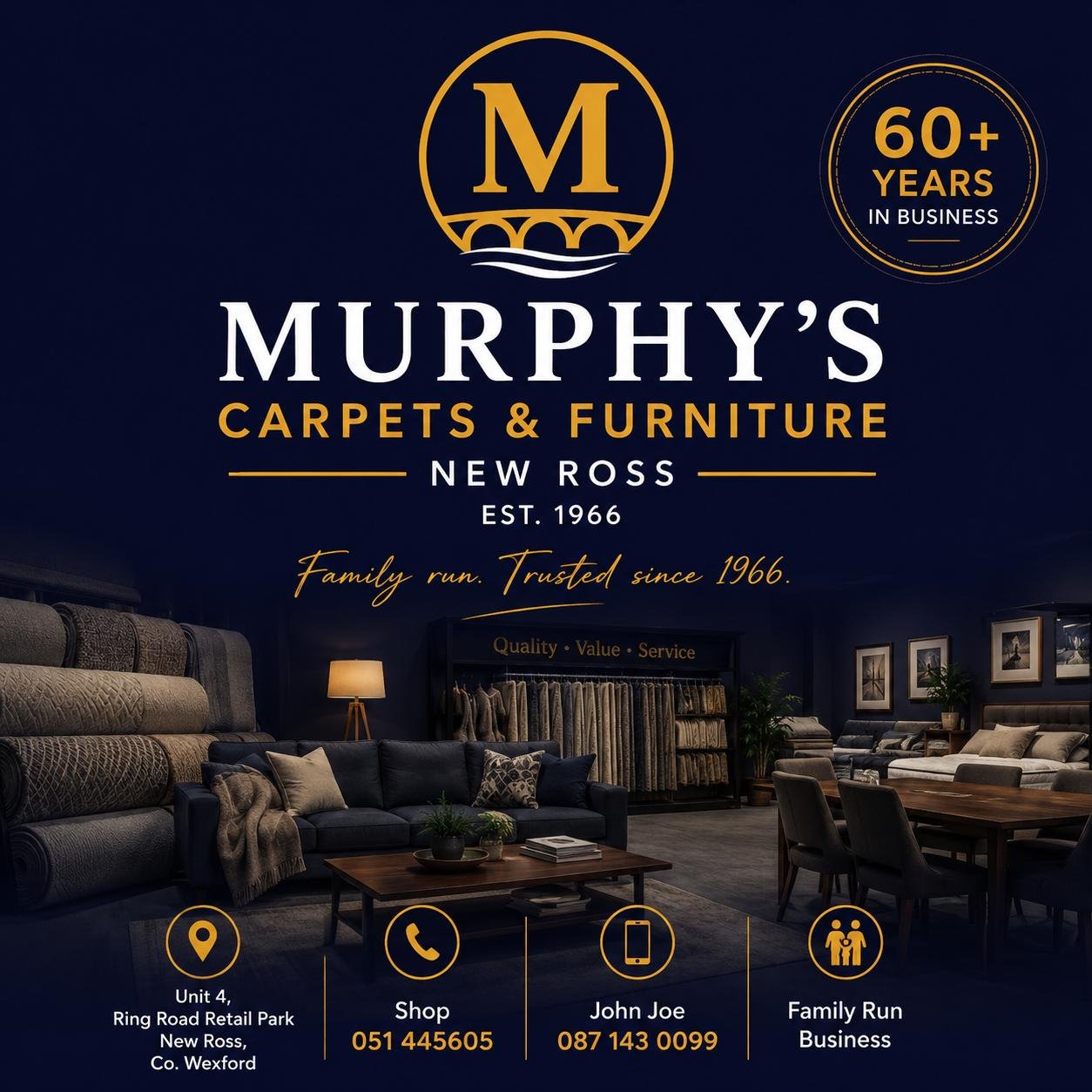 Murphy's Carpets & Furniture - 60 years in business