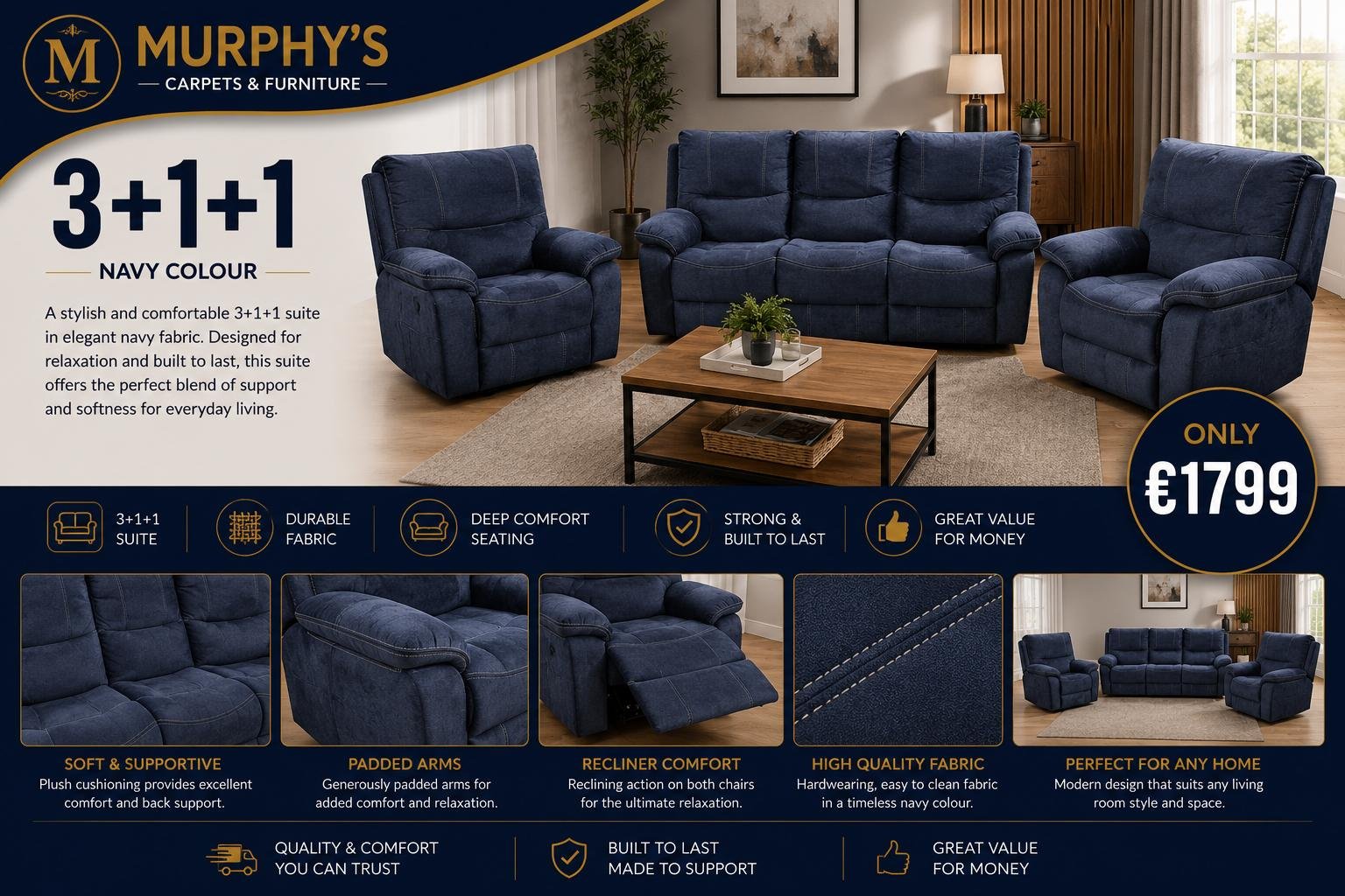3+1+1 Navy Suite