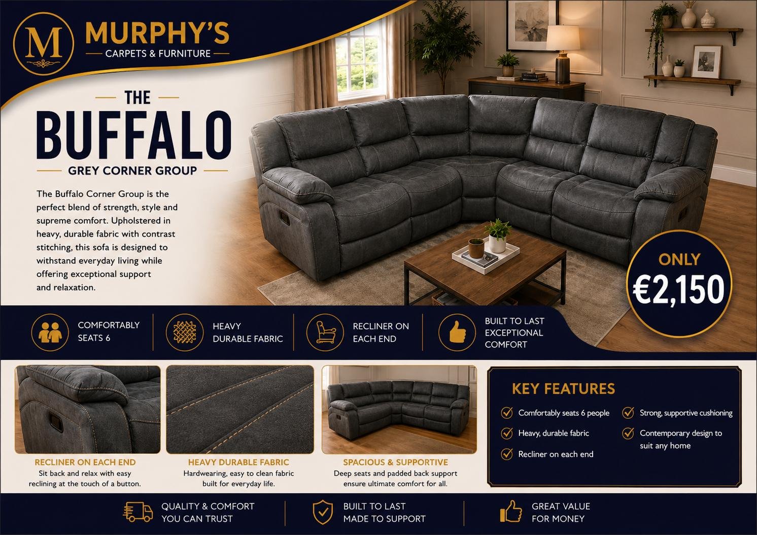 Buffalo Grey Corner Group
