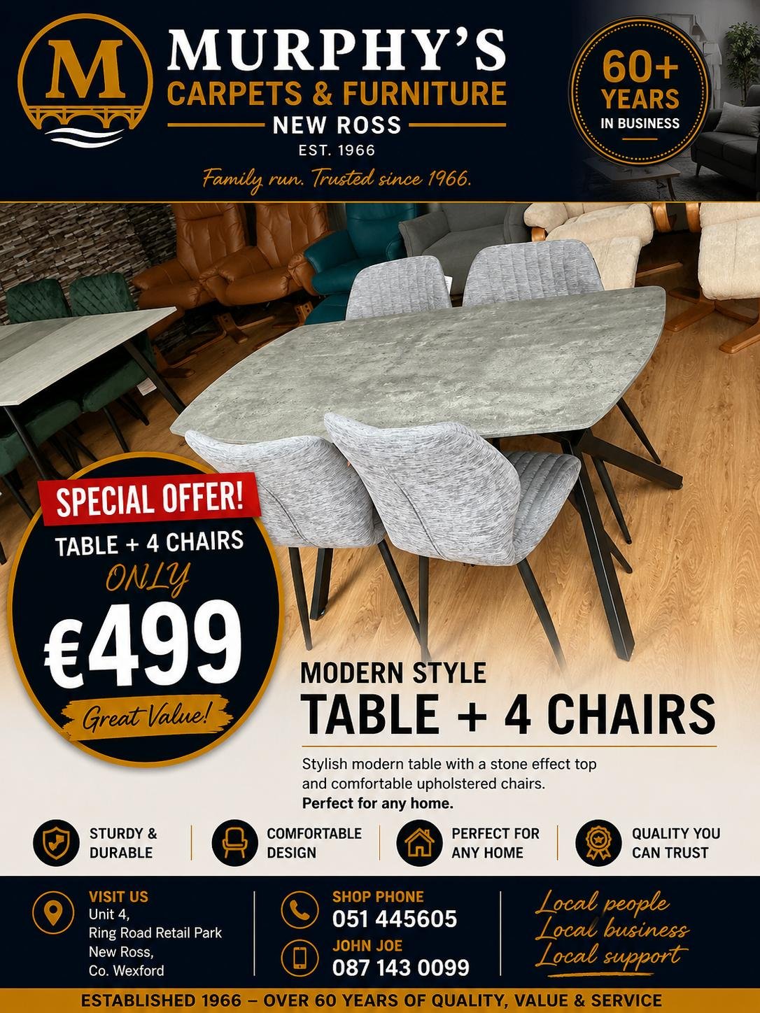 Table + 4 Chairs